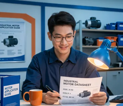 Motor application guide reviewing datasheet